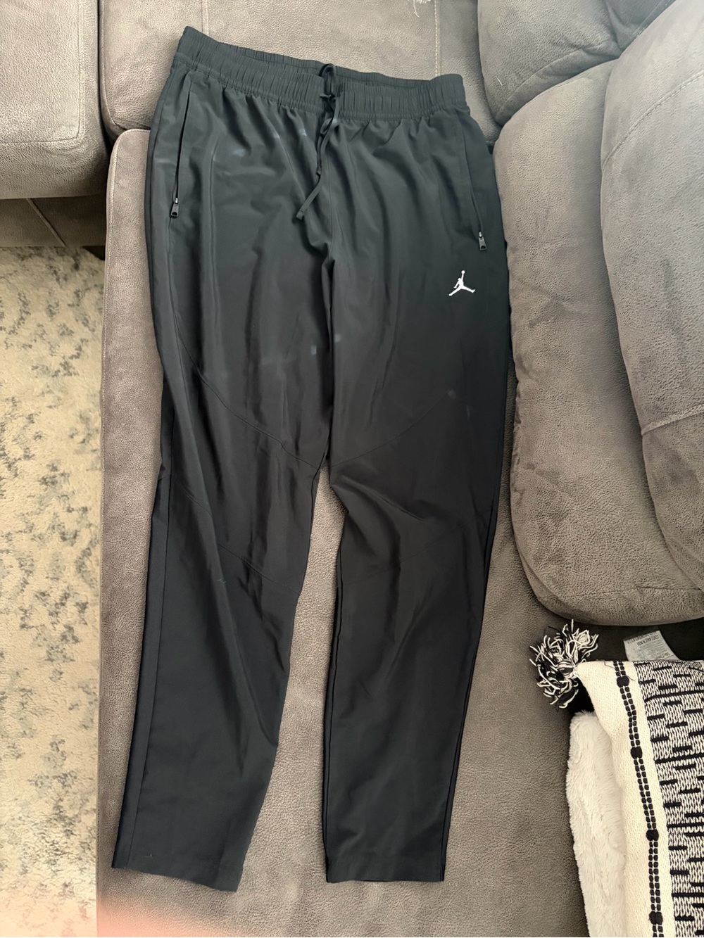 Jordan Black Men’s Athletic Joggers with White Jumpman